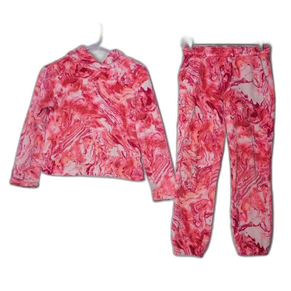 SO Pink Tie Dye Sweatshirt and Sweatpants Girls Size Large - Picture 7 of 7